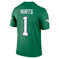 Men's Nike Jalen Hurts Kelly Green Philadelphia Eagles Legend Player Performance Top