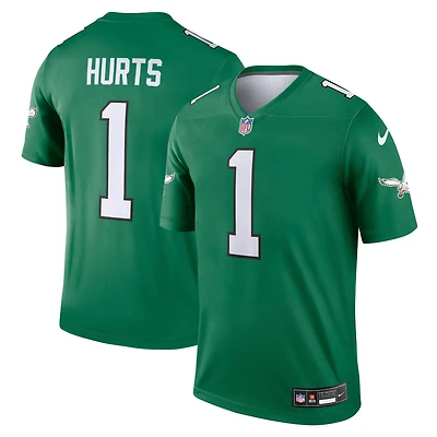 Men's Nike Jalen Hurts Kelly Green Philadelphia Eagles Legend Player Performance Top