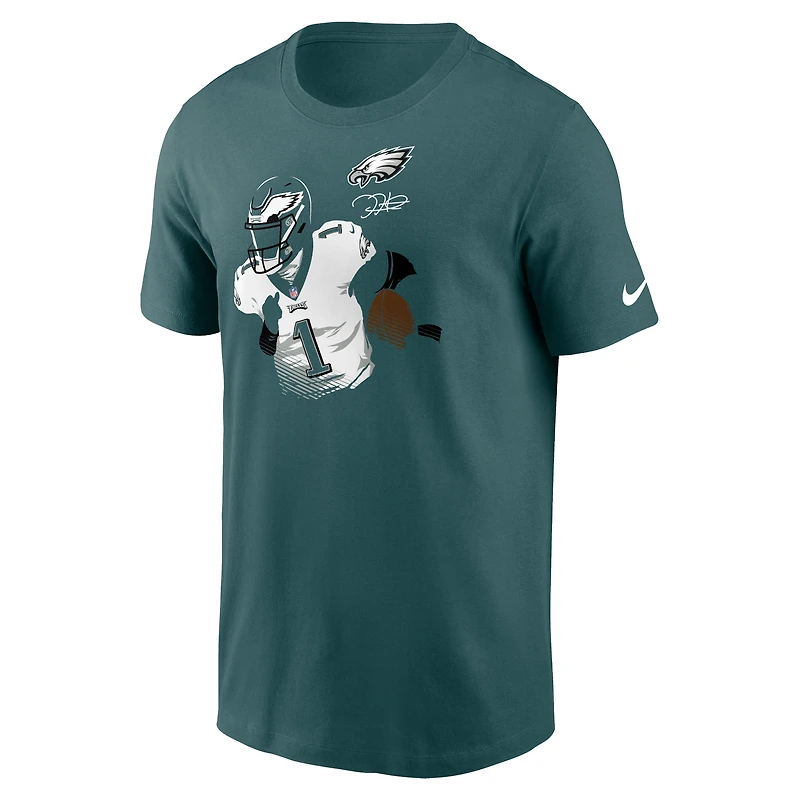 Men's Nike Jalen Hurts Midnight Green Philadelphia Eagles Player Graphic T-Shirt