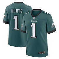 Maillot de match Nike Jalen Hurts Midnight Green pour homme des Philadelphia Eagles