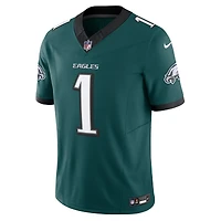 Maillot Nike Jalen Hurts pour homme, édition limitée, vert nuit, Philadelphia Eagles Team Vapor F.U.S.E.