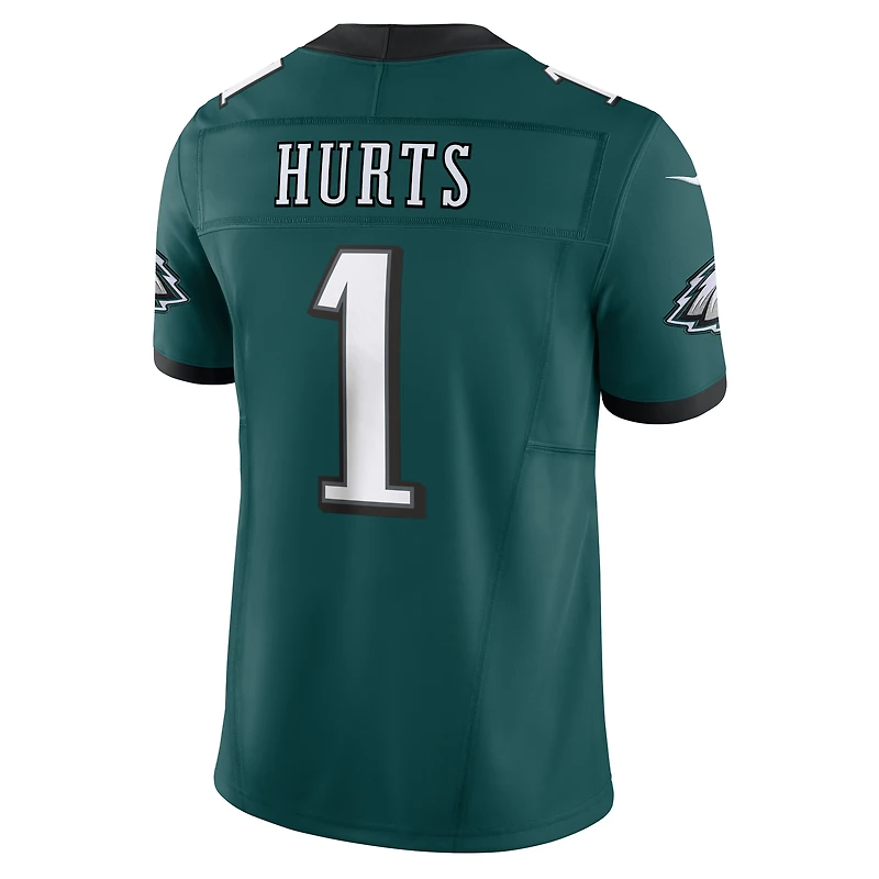 Maillot Nike Jalen Hurts pour homme, édition limitée, vert nuit, Philadelphia Eagles Team Vapor F.U.S.E.
