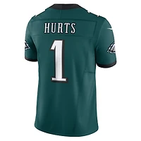 Maillot Nike Jalen Hurts pour homme, édition limitée, vert nuit, Philadelphia Eagles Team Vapor F.U.S.E.