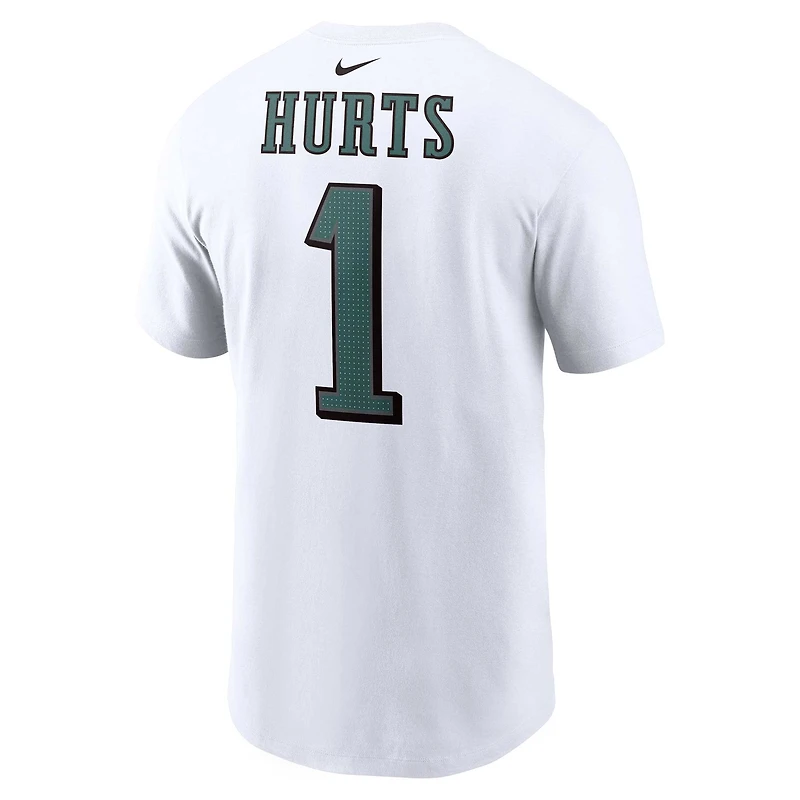 Men's Nike Jalen Hurts  White Philadelphia Eagles Player Name & Number T-Shirt