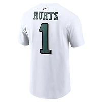 Men's Nike Jalen Hurts  White Philadelphia Eagles Player Name & Number T-Shirt