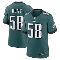 Men's Nike Jalyx Hunt Midnight Green Philadelphia Eagles Team Game Jersey