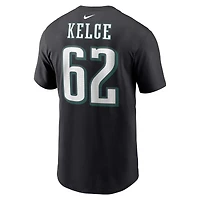 T-shirt Nike Jason Kelce pour homme, noir, nom et numéro du joueur des Eagles de Philadelphie