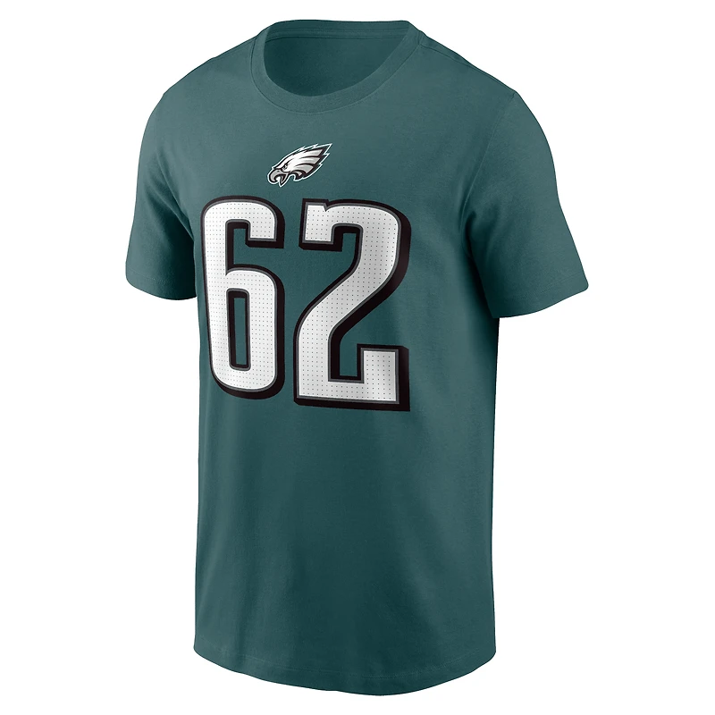 T-shirt Nike Jason Kelce pour homme, vert minuit, nom et numéro du joueur des Eagles de Philadelphie