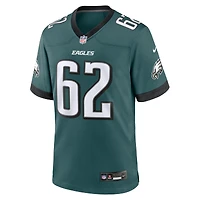 Maillot de match Nike Jason Kelce pour homme, vert nuit, Philadelphia Eagles