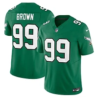 Nike Jerome Brown Kelly Green pour hommes Philadelphia Eagles Alternate Vapor F.U.S.E. Maillot limité