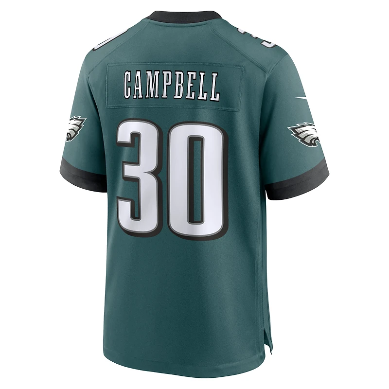 Men's Nike Jihaad Campbell Green Philadelphia Eagles 2025 NFL Draft First Round Pick Game Jersey