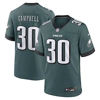 Men's Nike Jihaad Campbell Green Philadelphia Eagles Game Player Jersey