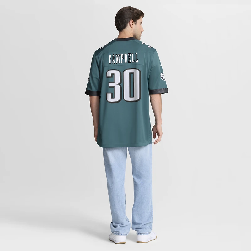 Maillot de match Nike Jihaad Campbell vert des Eagles Philadelphie pour homme