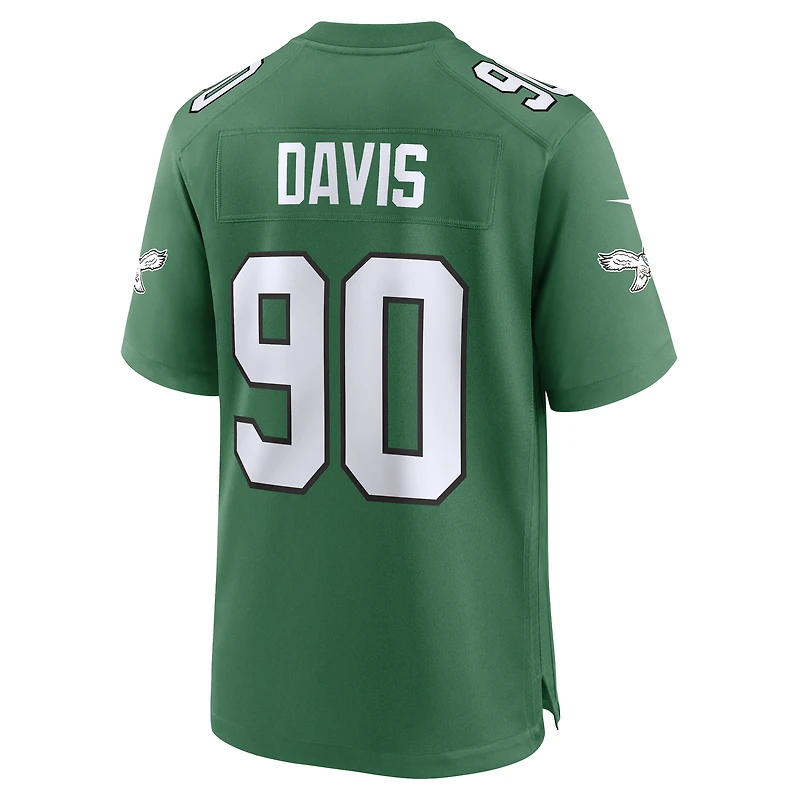 Men's Nike Jordan Davis Kelly Green Philadelphia Eagles Alternate Game Jersey