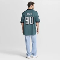 Men's Nike Jordan Davis Midnight Green Philadelphia Eagles Team Game Jersey