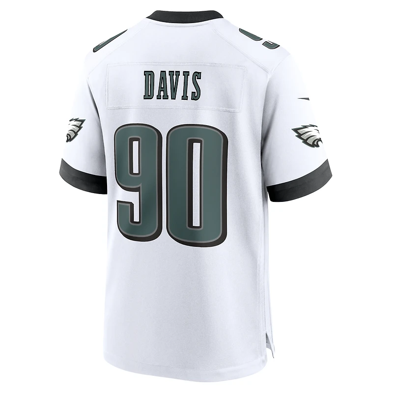 Men's Nike Jordan Davis White Philadelphia Eagles Game Jersey