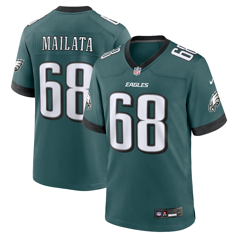 Maillot de match Nike Jordan Mailata Midnight Green Philadelphia Eagles pour homme