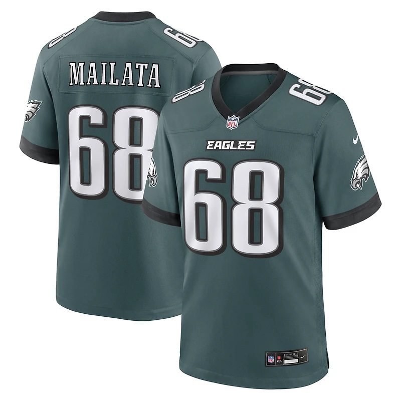 Men's Nike Jordan Mailata  Midnight Green Philadelphia Eagles Team Game Jersey