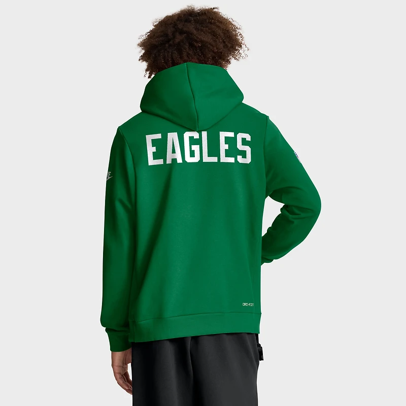 Sweat à capuche Nike Kelly Green Philadelphia Eagles 2025 Sideline Standard Issue Alt Pack Dri-FIT pour homme