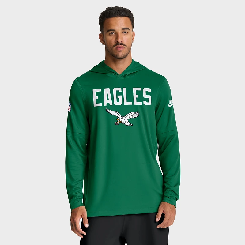 Men's Nike Kelly Green Philadelphia Eagles Big & Tall Alt Pack Dri-FIT Long Sleeve Hoodie T-Shirt