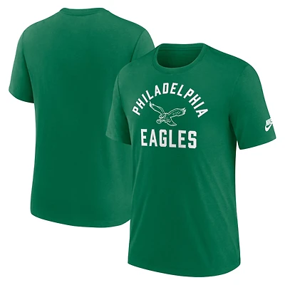Men's Nike Kelly Green Philadelphia Eagles Favorable Timeline Tri-Blend T-Shirt