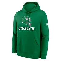 Men's Nike Kelly Green Philadelphia Eagles Rewind Club Pullover Hoodie