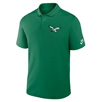 Polo Nike Kelly Green Philadelphia Eagles Rewind Victory Performance pour homme