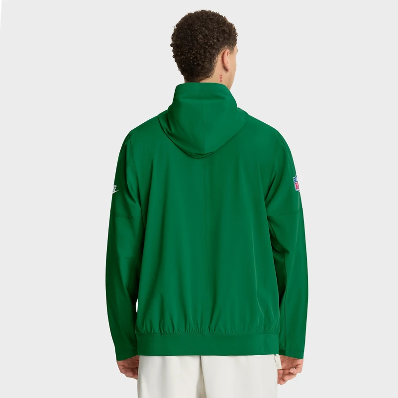 Veste à capuche demi-zippée Nike Kelly Green Philadelphia Eagles Sideline Alt Pack pour homme