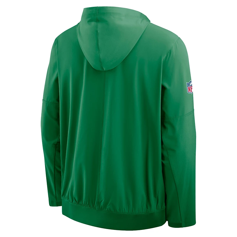 Veste à capuche demi-zippée Nike Kelly Green Philadelphia Eagles Sideline Alt Pack pour homme