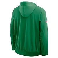 Veste à capuche demi-zippée Nike Kelly Green Philadelphia Eagles Sideline Alt Pack pour homme