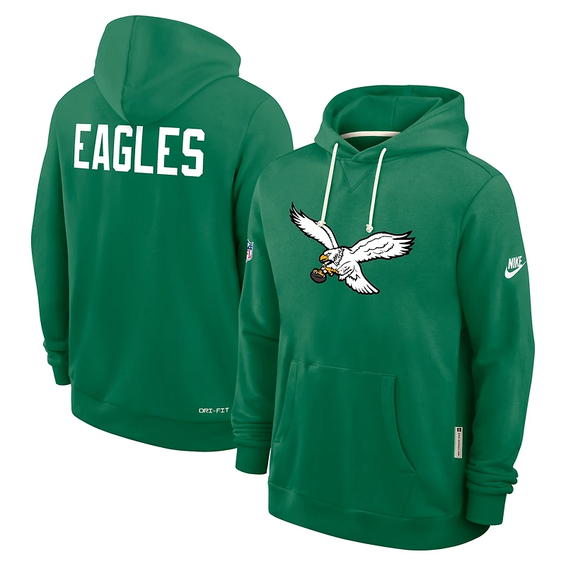 Sweat à capuche Nike Kelly Green Philadelphia Eagles Sideline Standard Issue Alt 2 Dri-FIT pour homme
