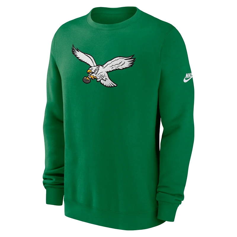 Sweat-shirt Nike Kelly Green Philadelphia Eagles Swing Pass Rewind Club pour homme