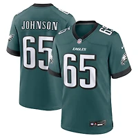 Maillot de match Nike Lane Johnson Midnight Green Philadelphia Eagles pour homme