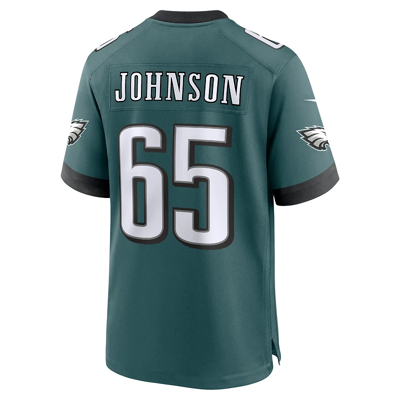 Maillot de match Nike Lane Johnson Midnight Green Philadelphia Eagles pour homme