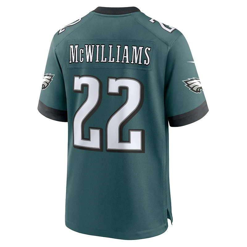 Men's Nike Mac McWilliams Midnight Green Philadelphia Eagles Team Game Jersey