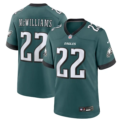 Men's Nike Mac McWilliams Midnight Green Philadelphia Eagles Team Game Jersey
