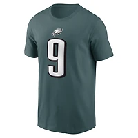 T-shirt Nike Makai vert citron pour homme, Philadelphia Eagles, avec nom et numéro