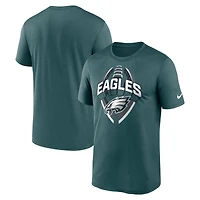 T-shirt Nike Performance Primetime Legend Icon pour homme, vert nuit, Philadelphia Eagles, taille grande et