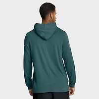 Men's Nike Midnight Green Philadelphia Eagles Big & Tall Sideline Dri-FIT Long Sleeve Hoodie T-Shirt