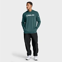 T-shirt à capuche manches longues Nike Philadelphia Eagles vert nuit pour homme, coupe grande et taille, Dri-FIT