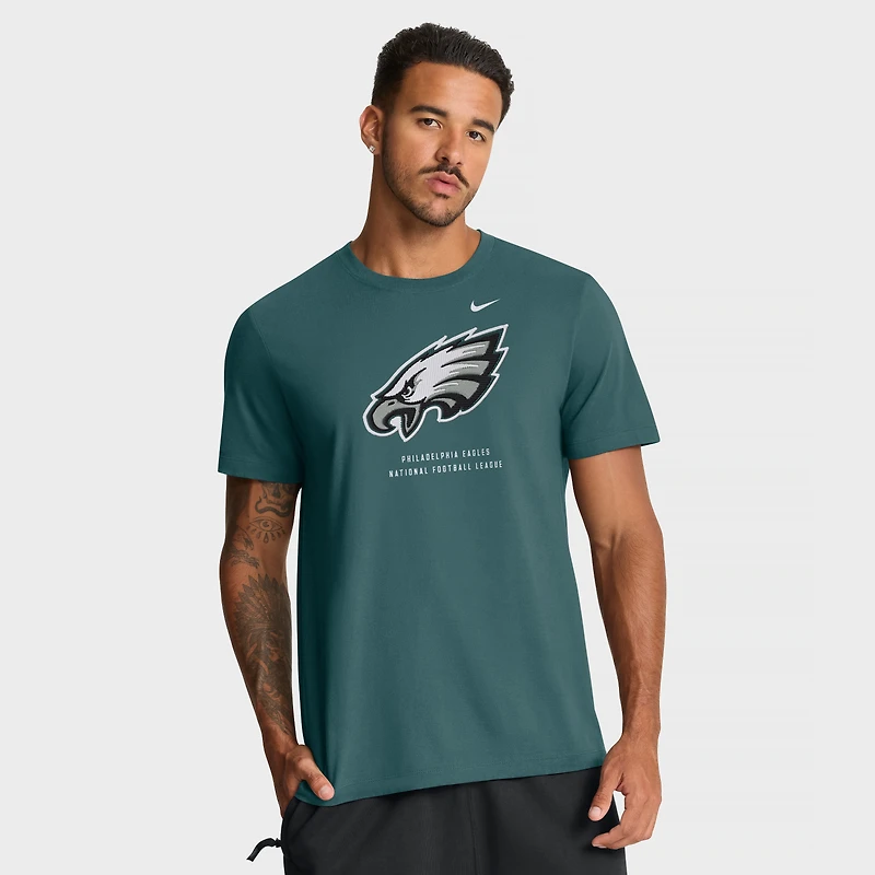 T-shirt essentiel Nike vert nuit pour homme, Philadelphia Eagles