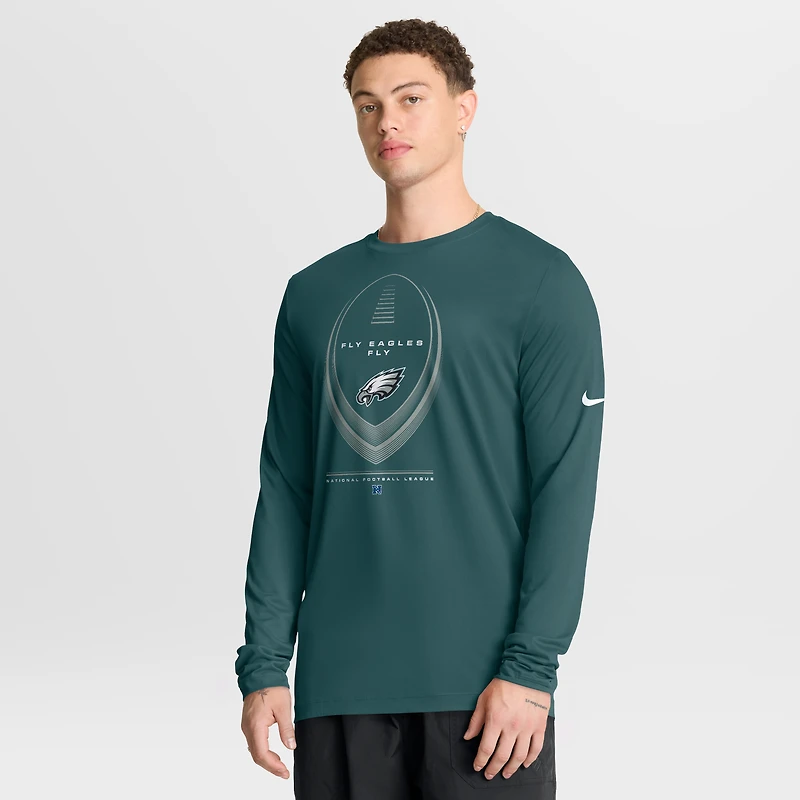 Men's Nike Midnight Green Philadelphia Eagles Legend Icon Dri-FIT Long Sleeve T-Shirt