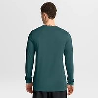 T-shirt à manches longues Nike vert nuit Philadelphia Eagles Legend Icon Dri-FIT pour homme