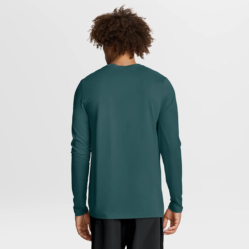 Men's Nike Midnight Green Philadelphia Eagles Primetime Legend Icon Performance Long Sleeve T-Shirt