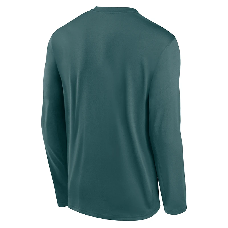 Men's Nike Midnight Green Philadelphia Eagles Primetime Legend Icon Performance Long Sleeve T-Shirt