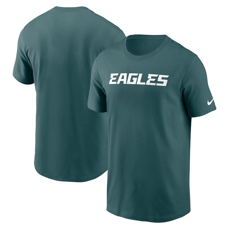 Men's Nike Midnight Green Philadelphia Eagles Primetime Wordmark Essential T-Shirt