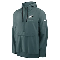 Veste anorak à demi-zip et capuche Nike vert nuit Philadelphia Eagles pour homme