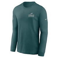 Men's Nike Midnight Green Philadelphia Eagles Sideline Dri-FIT Long Sleeve T-Shirt