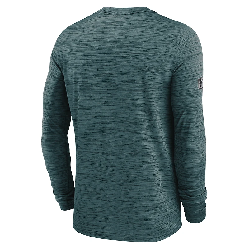 Men's Nike Midnight Green Philadelphia Eagles Sideline Offensive Transition Velocity Dri-FIT Long Sleeve T-Shirt