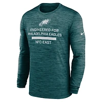 Men's Nike Midnight Green Philadelphia Eagles Sideline Velocity Performance Long Sleeve T-Shirt